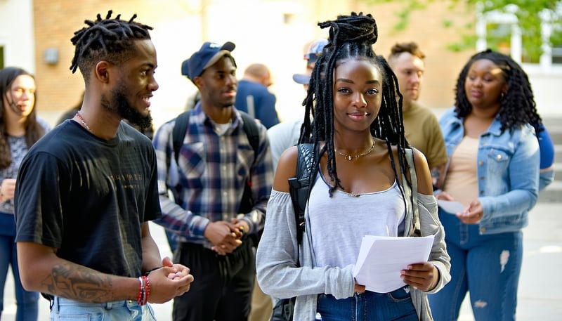 Young adults participating in a community training program in Jamaica, Queens. Young adults participating in a community training program in Jamaica, Queens.