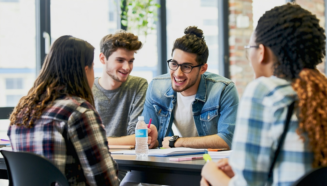 Young adults participating in a career training workshop