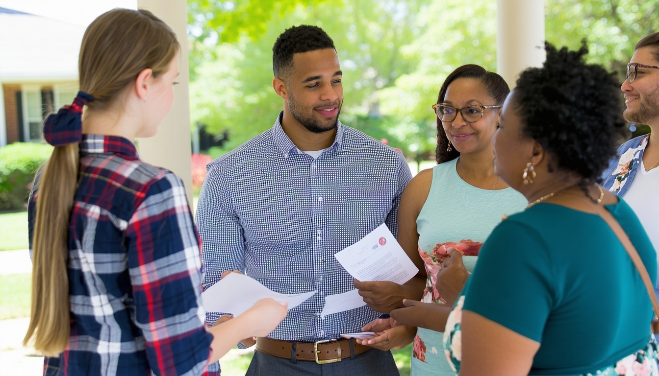 Community members receiving financial aid assistance